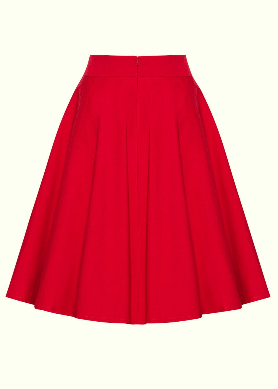 Daisy Dapper: 1950er stils swingnederdel i rød Daisy Dapper