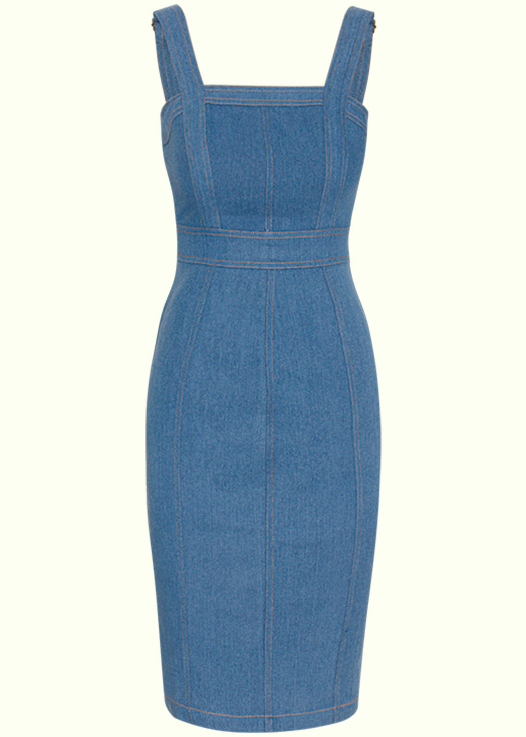 Unique Vintage: Kathleen 50'er stils pencil kjole i lys denim Unique Vintage