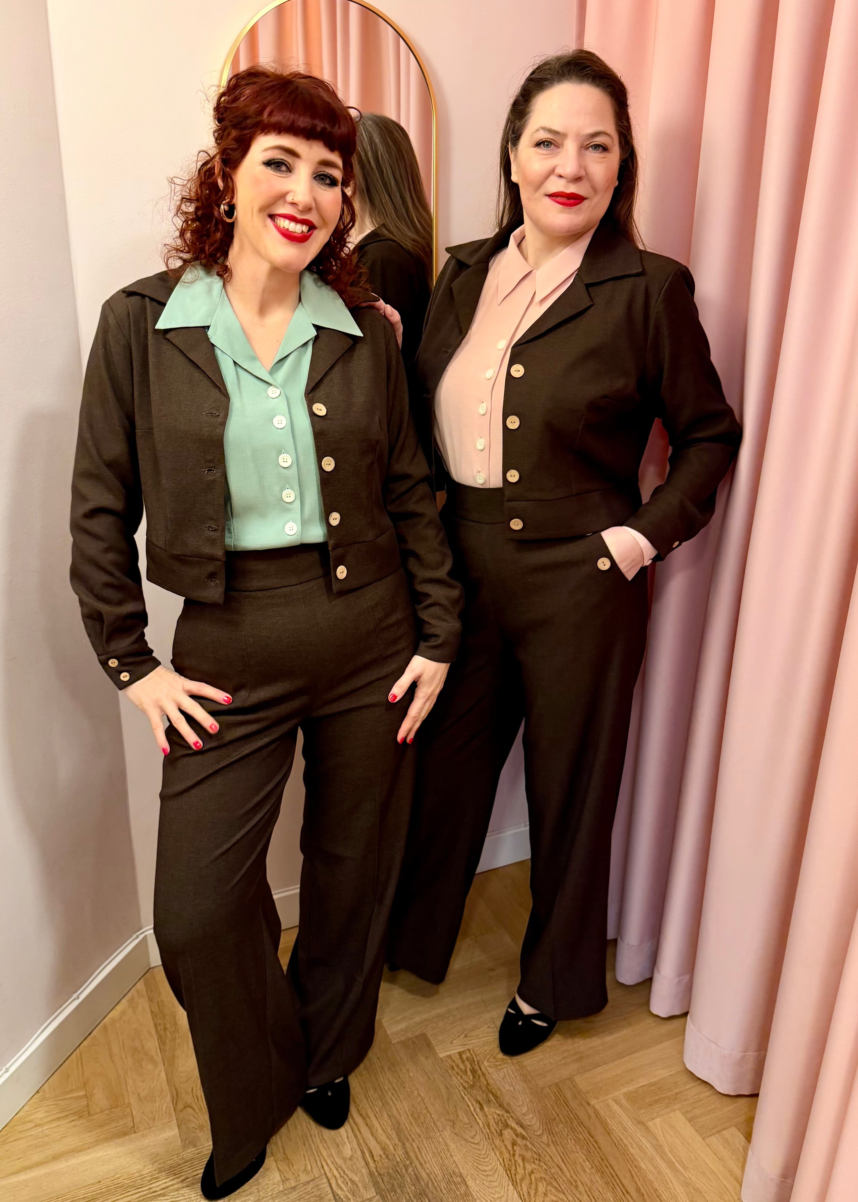 1940'er stils jakke - brun jakke Daisy Dapper 