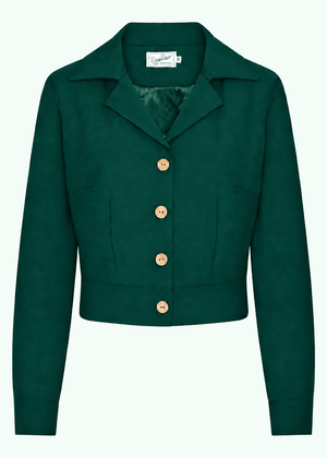 1940'er stils jakke - mørkegrøn jakke Daisy Dapper 