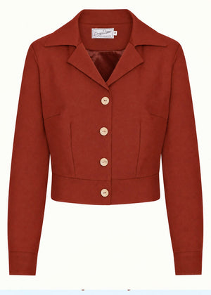 1940'er stils jakke - rust rød jakke Daisy Dapper 