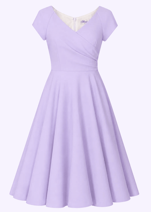 1950'er Hourglass swing kjole - lyng lilla swing kjole Pretty Dress Company 