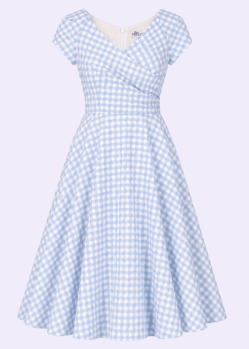 1950s Hourglass swing dress in gingham checks from Pretty Dress Company