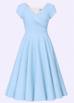 1950'er Hourglass swing kjole - lyseblå swing kjole Pretty Dress Company 