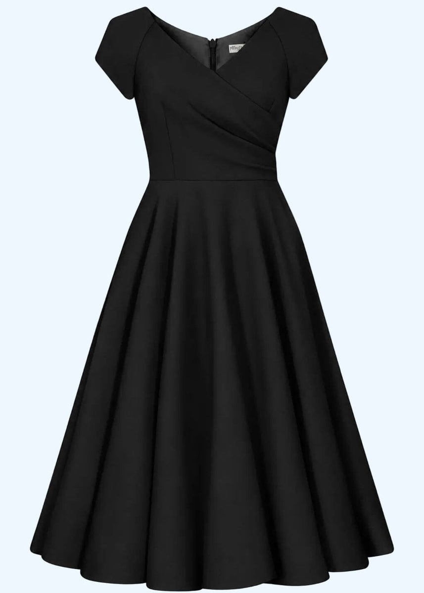 black midi swing dress ClodeEU Women's V Neck 3/4 Sleeve A Line Midi Dress with Pockets,Solid Casual Loose Summer Swing Dress Red,Women's Plus XXL