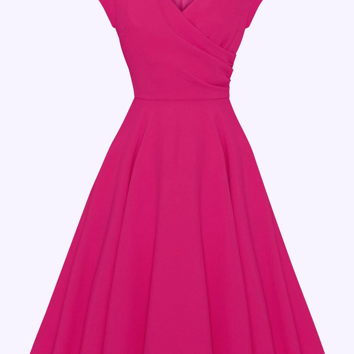 strapless open back dress Hourglass swing dress in hot pink from Pretty Dress Company