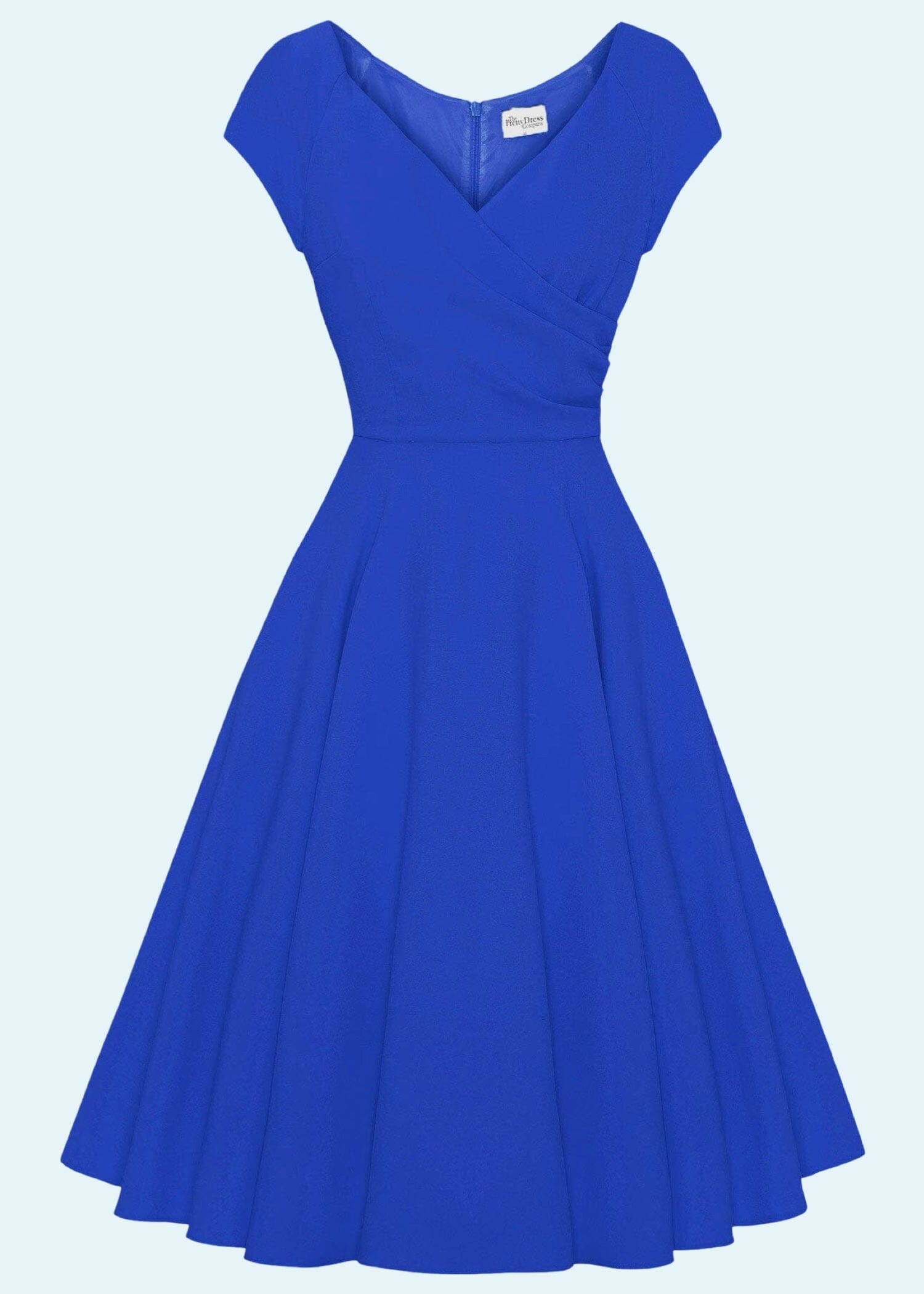Hourglass swing dress in cobalt blue from Pretty Dress Company