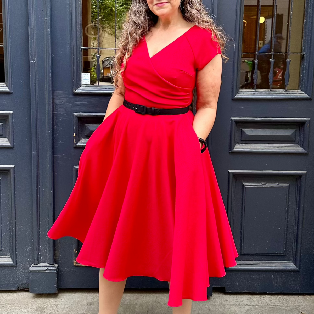 strapless open back dress MMIW Red Dress Earrings