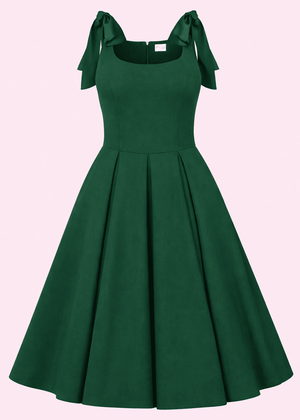 Josephine Midi Dress in green Elegant vintage-inspired style Josephine Midi Dress in green Elegant vintage-inspired style