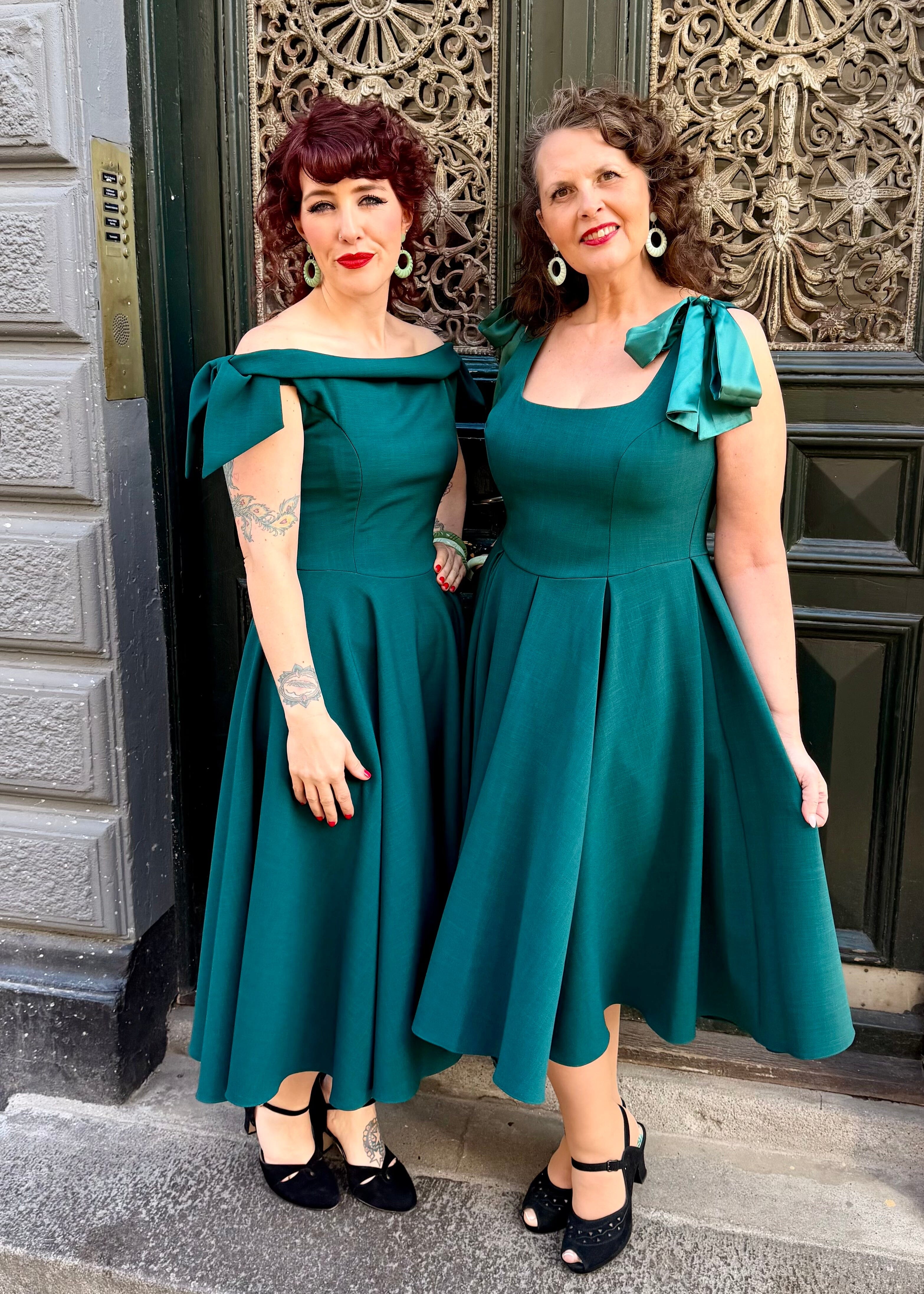 1950'er Josephine swing kjole - grøn swing kjole Pretty Dress Company 