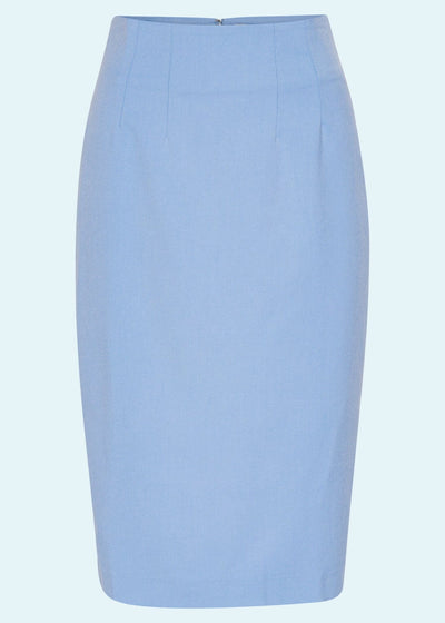 1950'er stils pencil nederdel i lys himmelblå Nederdel Daisy Dapper 