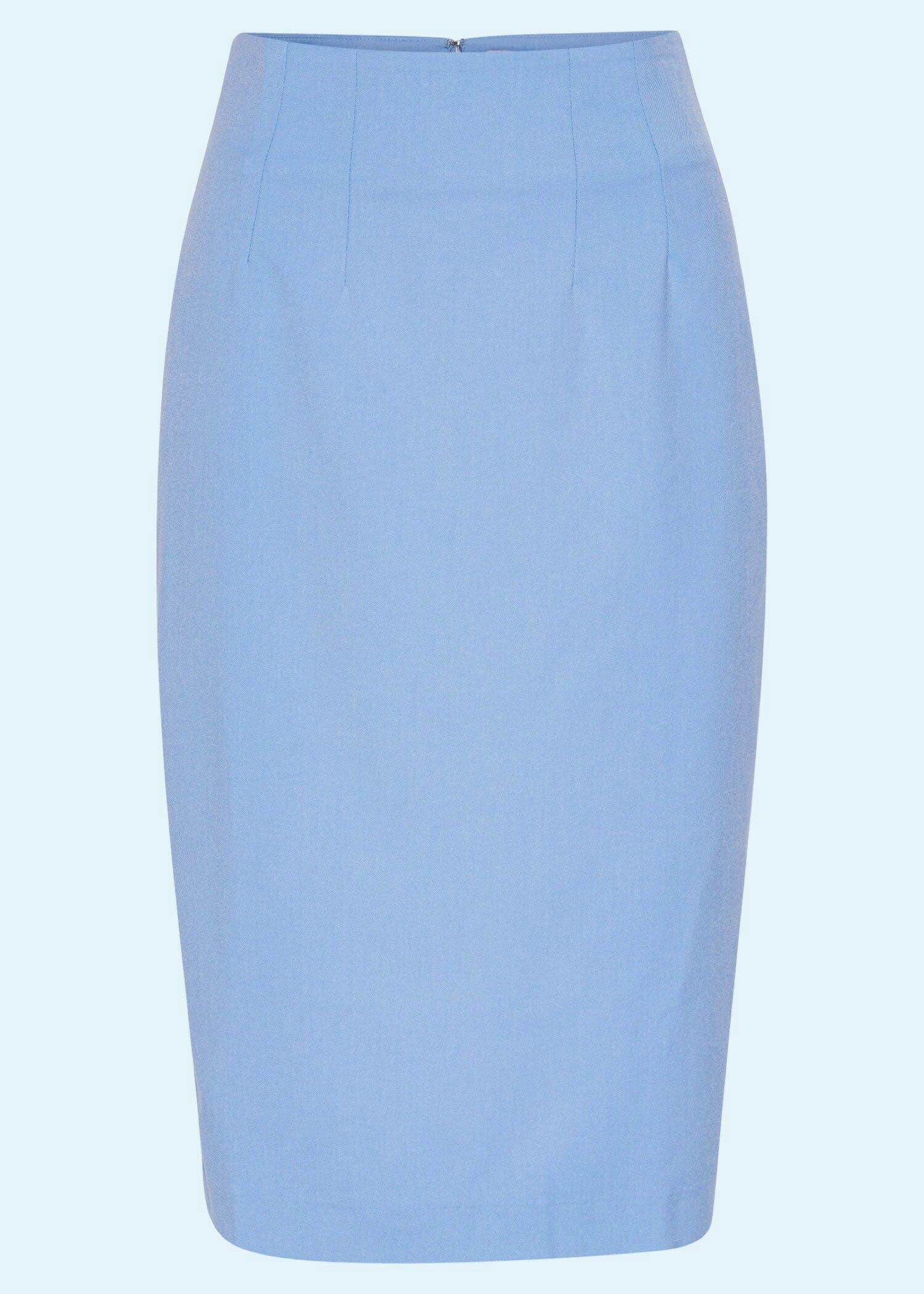 1950s style pencil skirt - light sky blue