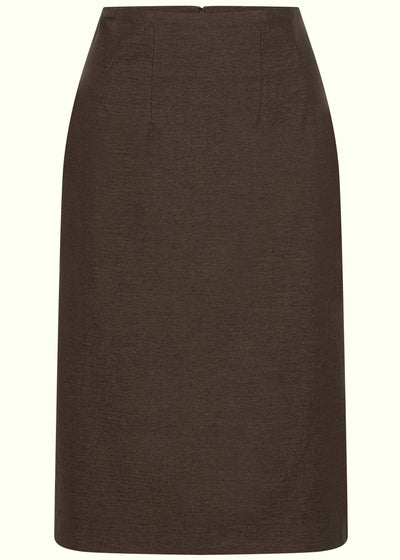 1950'er stils pencilnederdel i mørkebrun pencil nederdel Daisy Dapper 
