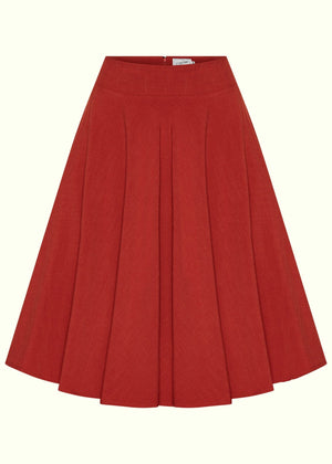 1950er stils swingnederdel i brændt orange swing nederdel Daisy Dapper 