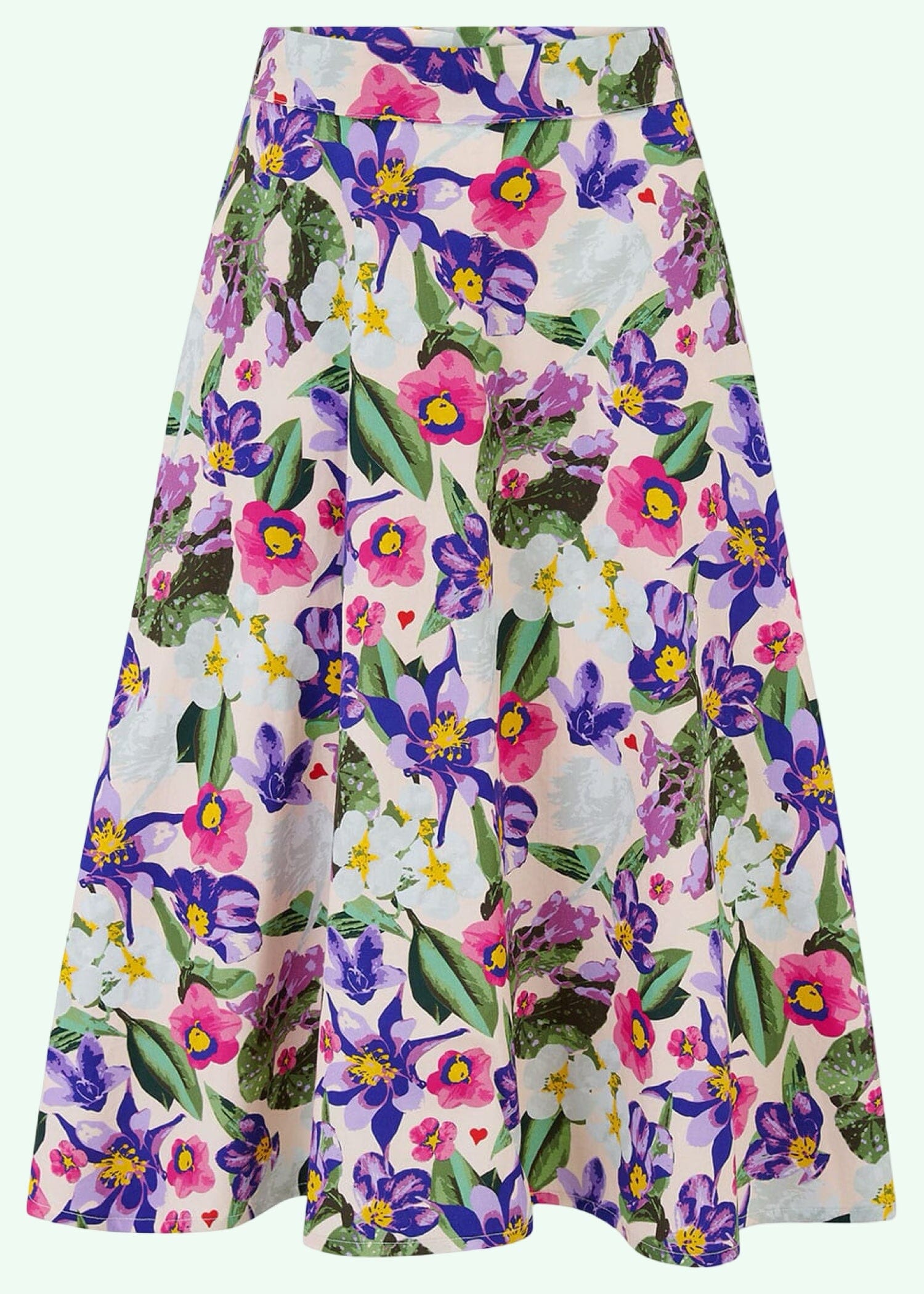Ava swingnederdel i tropical blomster mønster swing nederdel Weekend Doll 