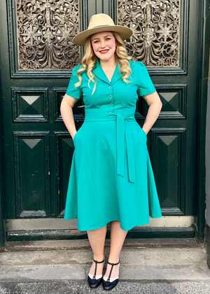 Betty shirt dress in burgundy velvet from Daisy Dapper Betty shirt dress in burgundy velvet from Daisy Dapper