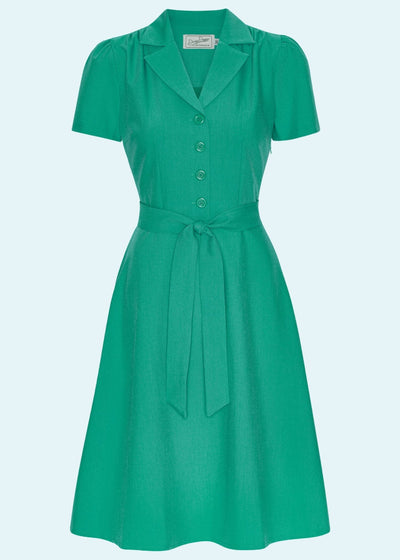 Betty skjortekjole i grøn aline kjole Daisy Dapper 