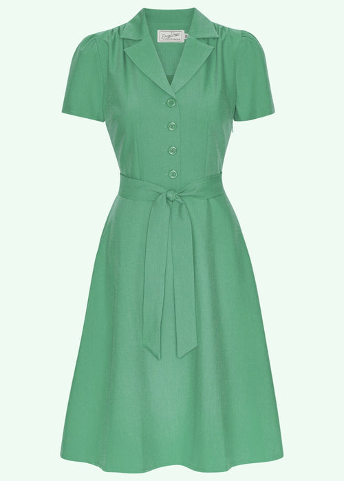 Betty short sleeve shirt dresss - jade green