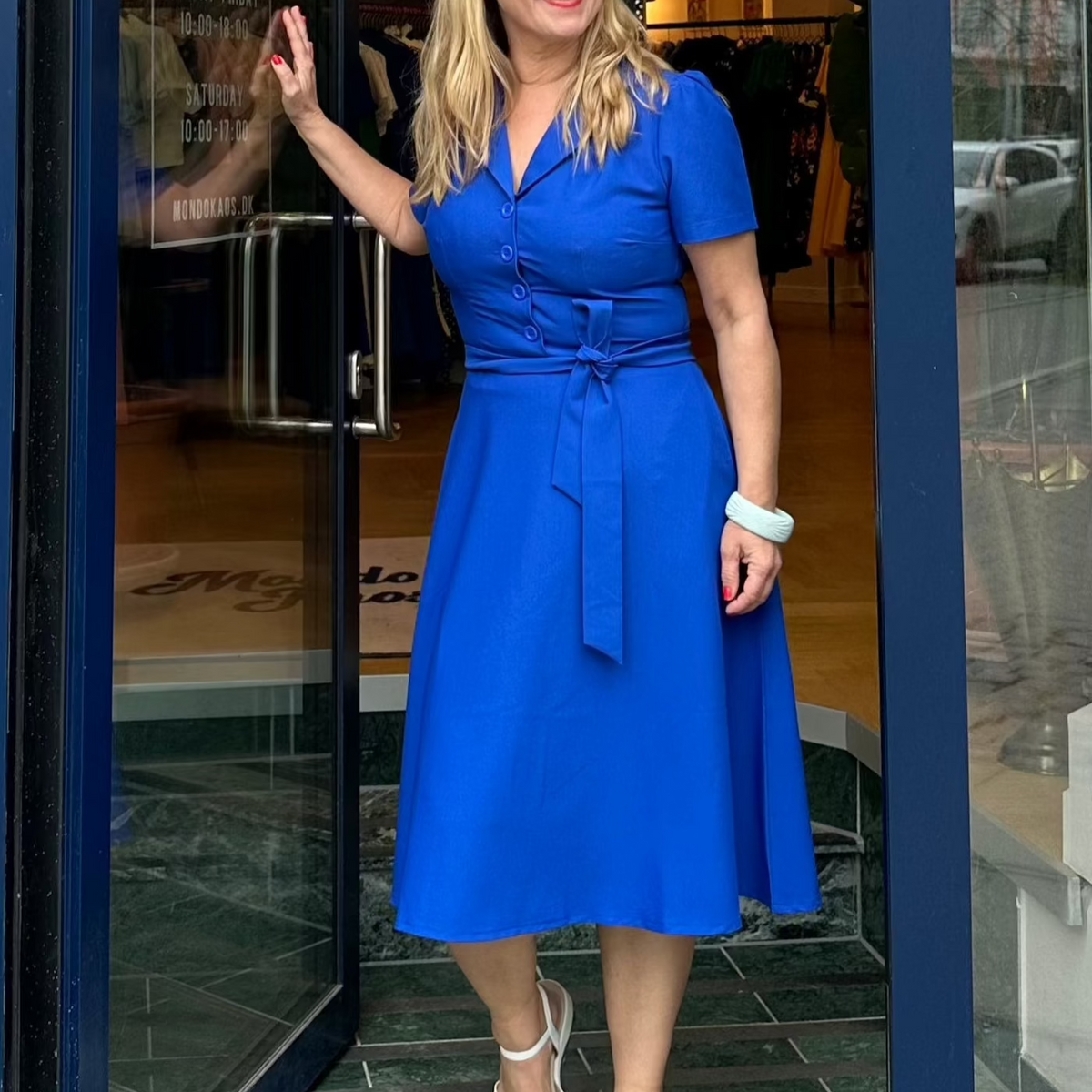 cobalt blue casual dress Vintage style shirt in from Daisy Dapper Summer dress Black Wedding Dresses: 6 this style redefines your Color:Black/Blush collection-maxi-dresses