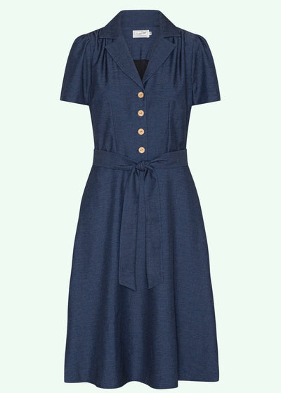 Betty skjortekjole i mørk denim (efterårs version) Kjoler Daisy Dapper 