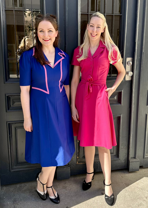 Agnefried A-line dress in royal blue