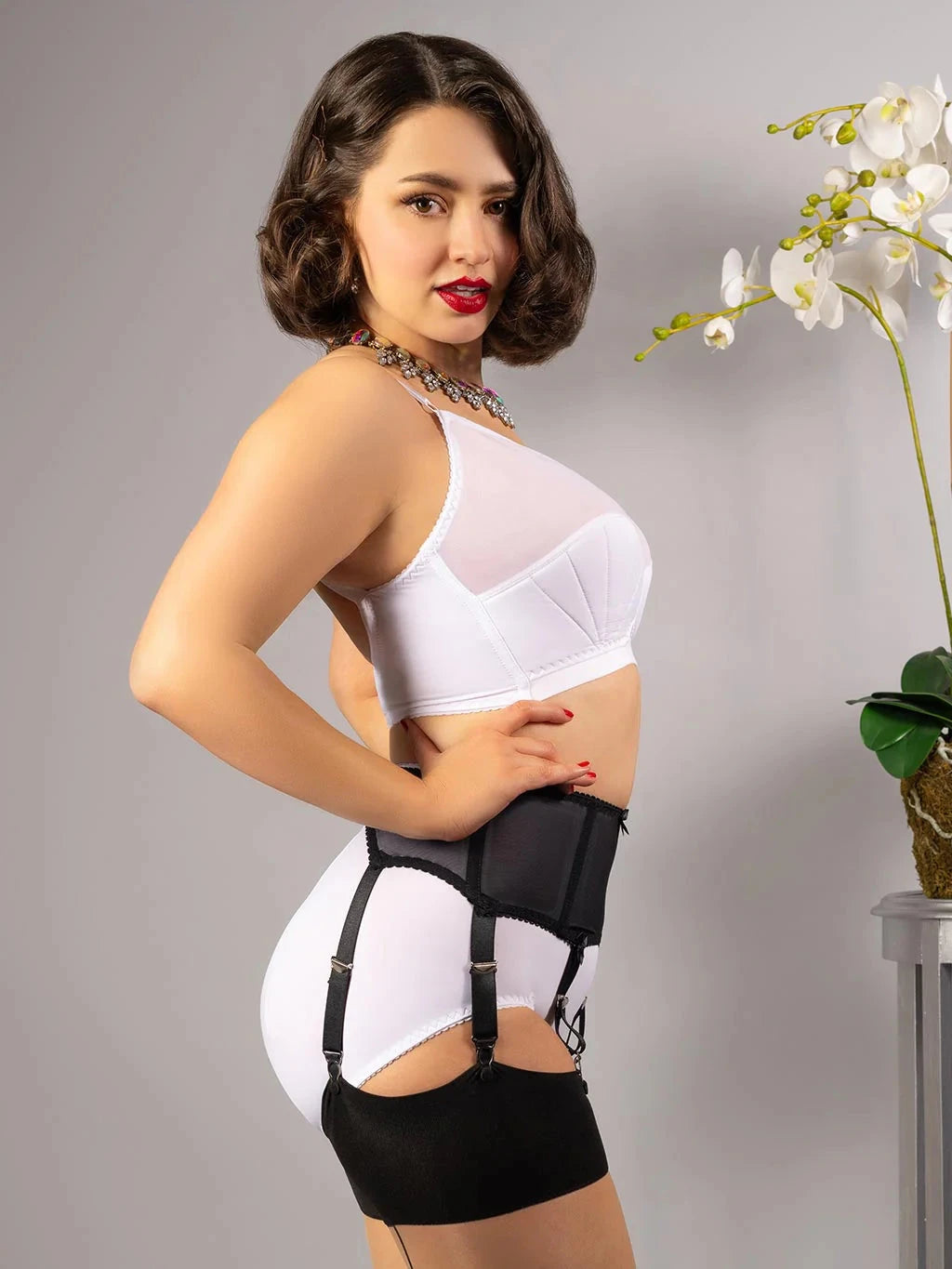 Black Boned Suspender Belt What Katie Did 