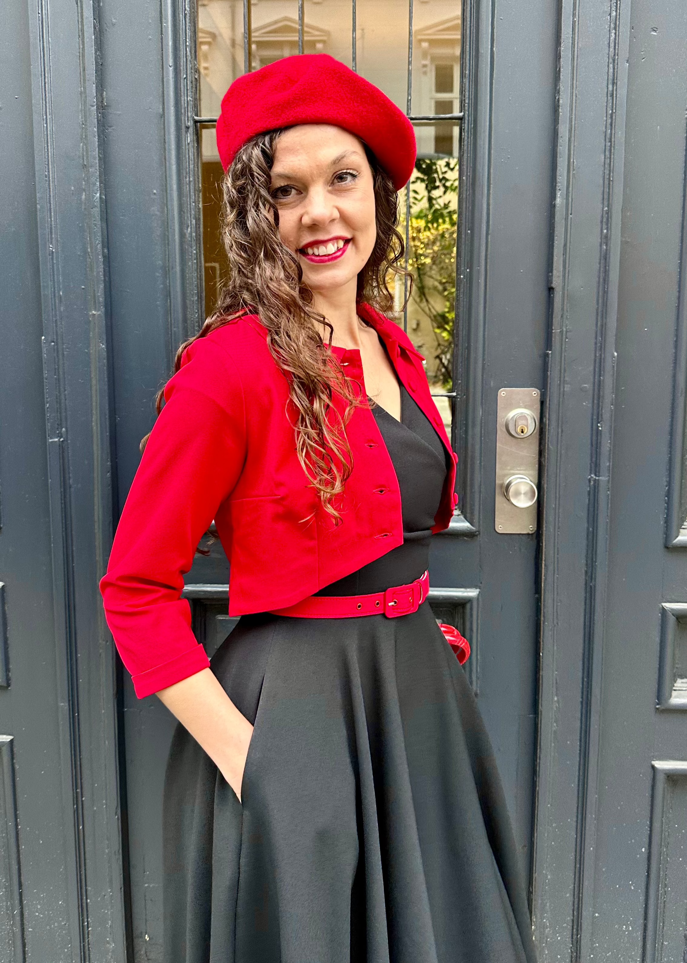 Bolero jakke i rød jakke Daisy Dapper 