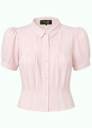 Bonnie kortærmet skjorte - rosa kortærmet skjorte House of Foxy 