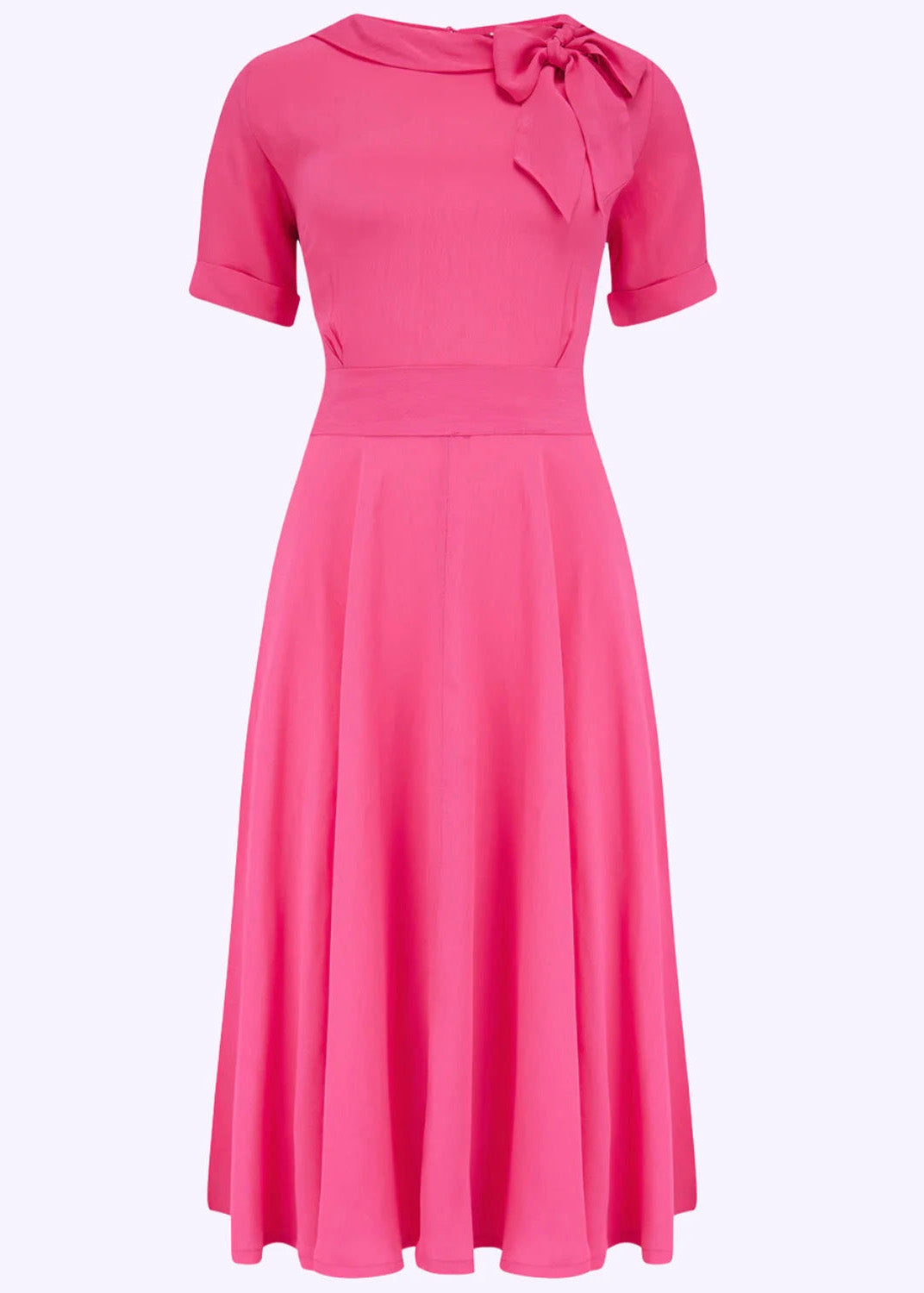 Cindy swing dress with bow tie -  - pink