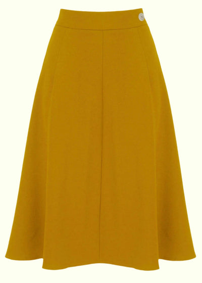 Classic A-line nederdel i mustard aline nederdel Weekend Doll 