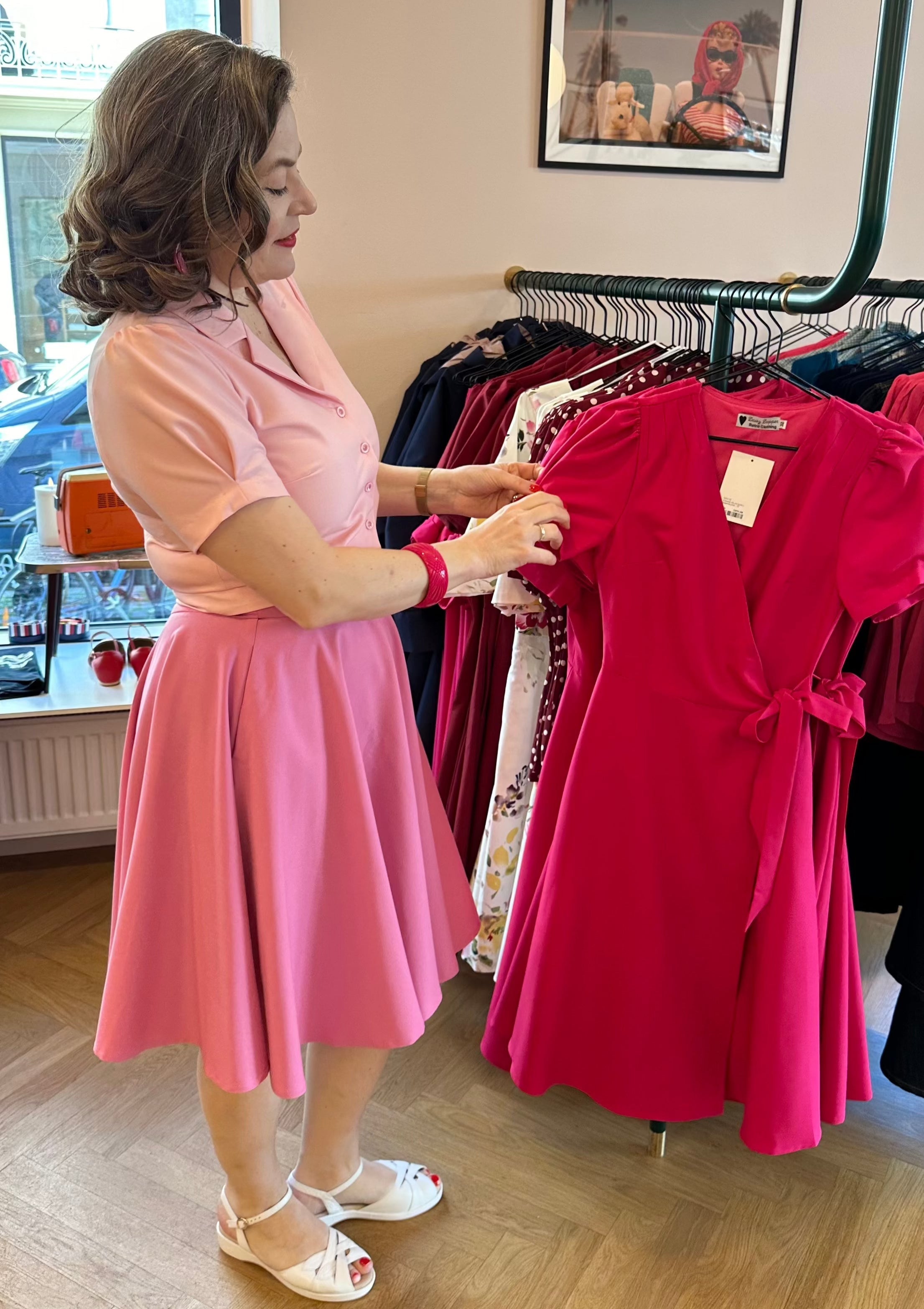 Daisy kortærmet skjorte i cherry blossom pink tøj Daisy Dapper 