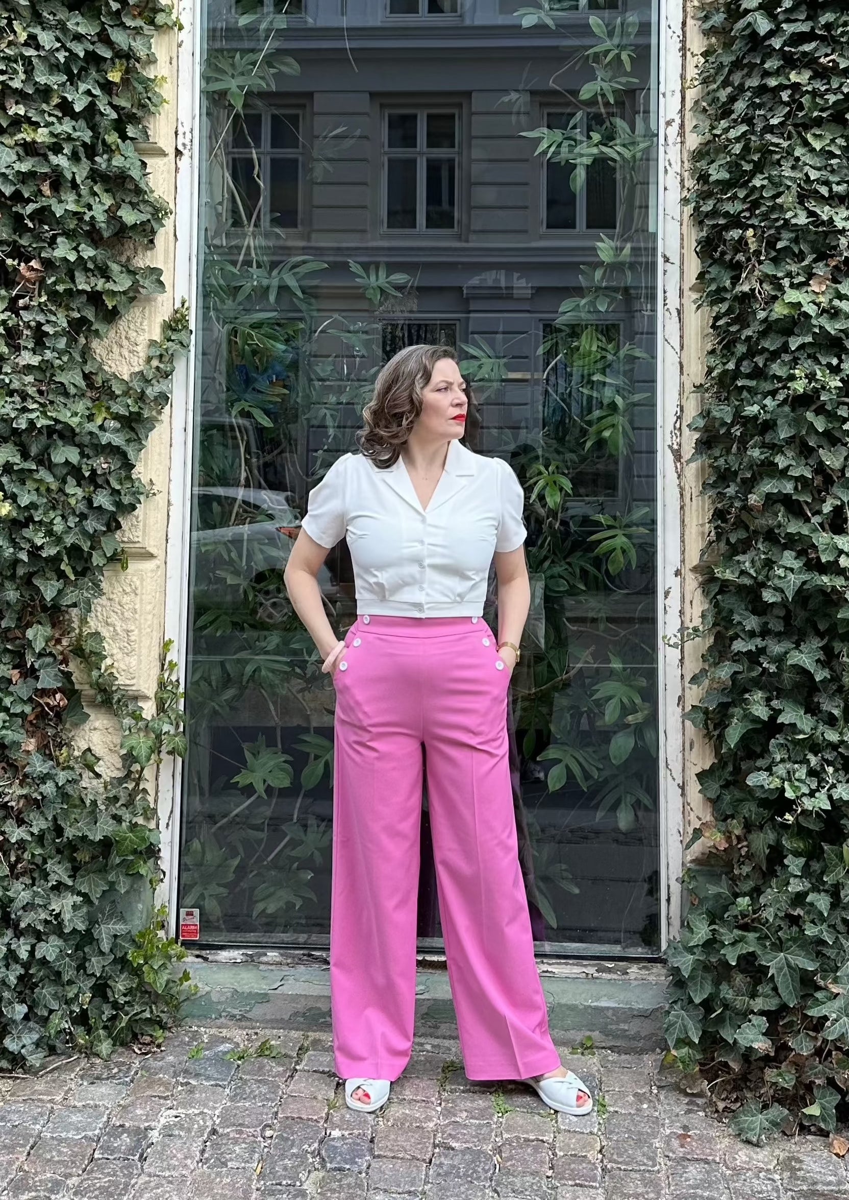 Daisy kortærmet skjorte i hvid tøj Daisy Dapper 