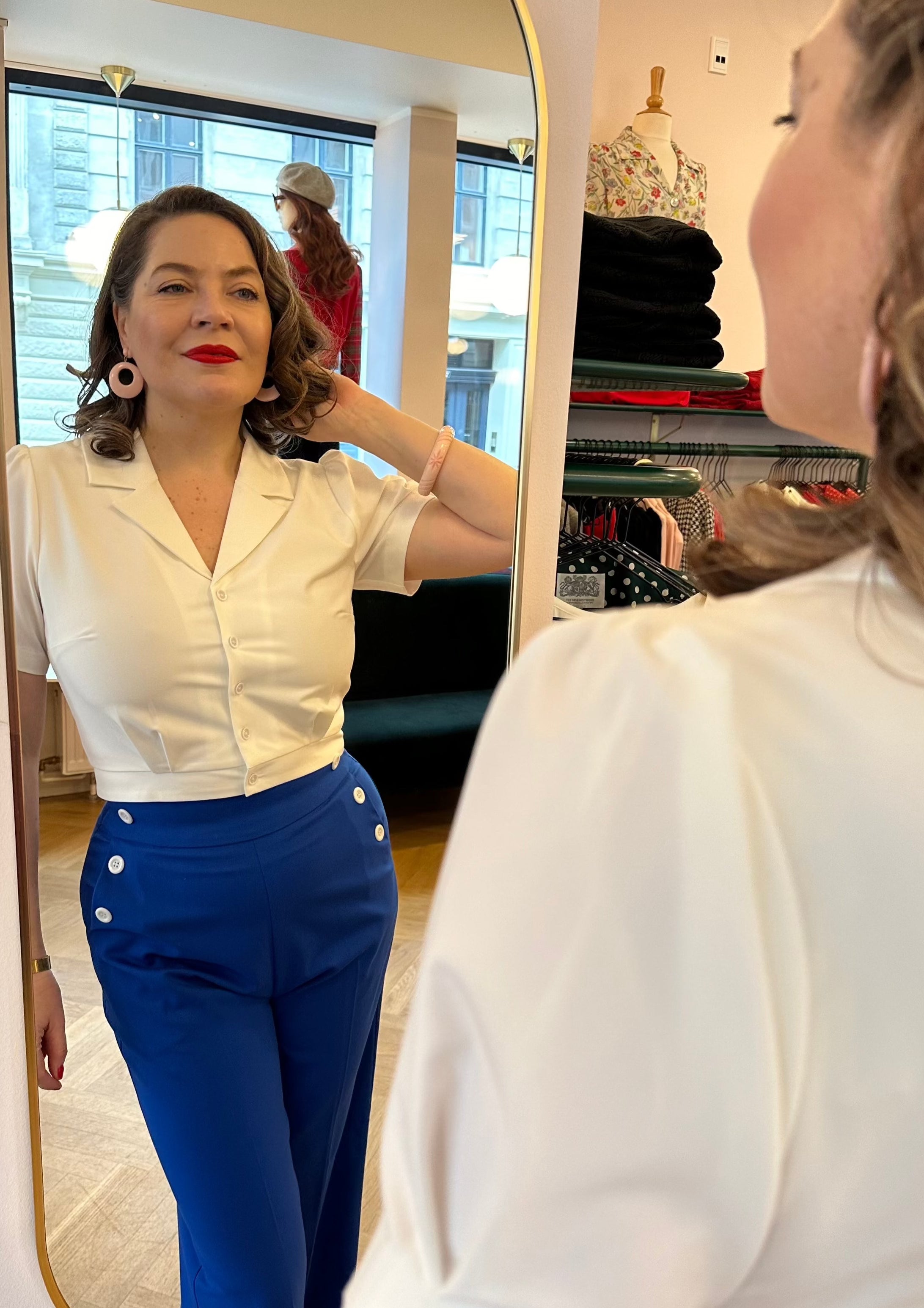 Daisy kortærmet skjorte i hvid tøj Daisy Dapper 