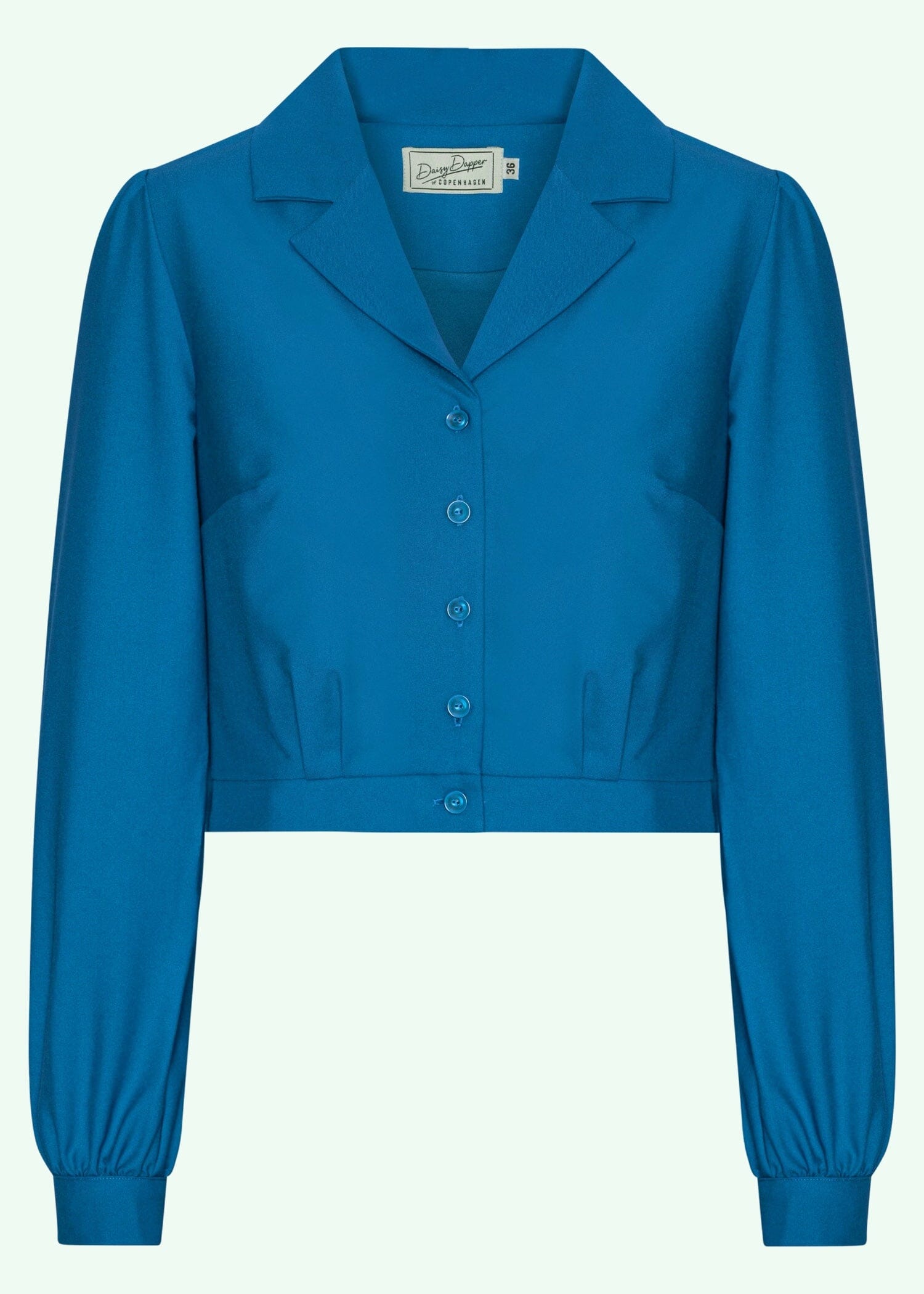 Daisy langærmet skjorte i teal langærmet skjorte Daisy Dapper 