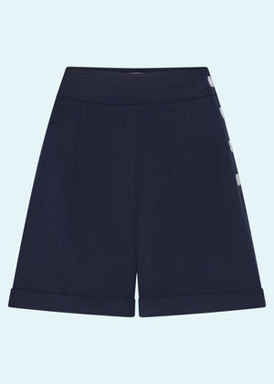 Højtaljede shorts i Navy blå Shorts Daisy Dapper 
