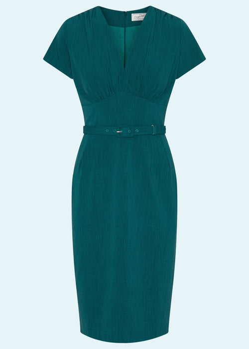 Holly pencil dress - teal