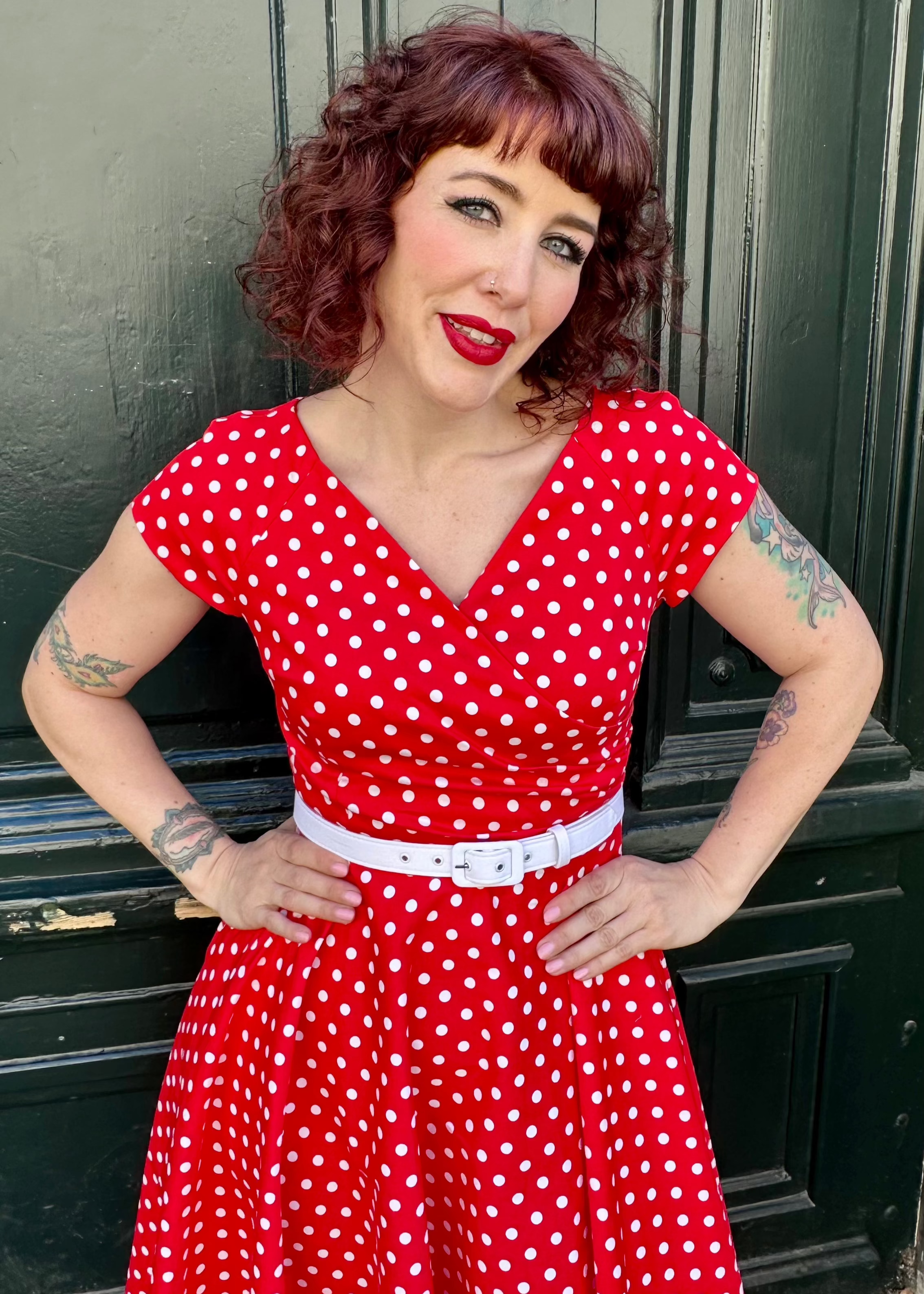 open lace back dress BABEYOND Retro Gingham Swing Dress, 1950s Dress, Black / White, M