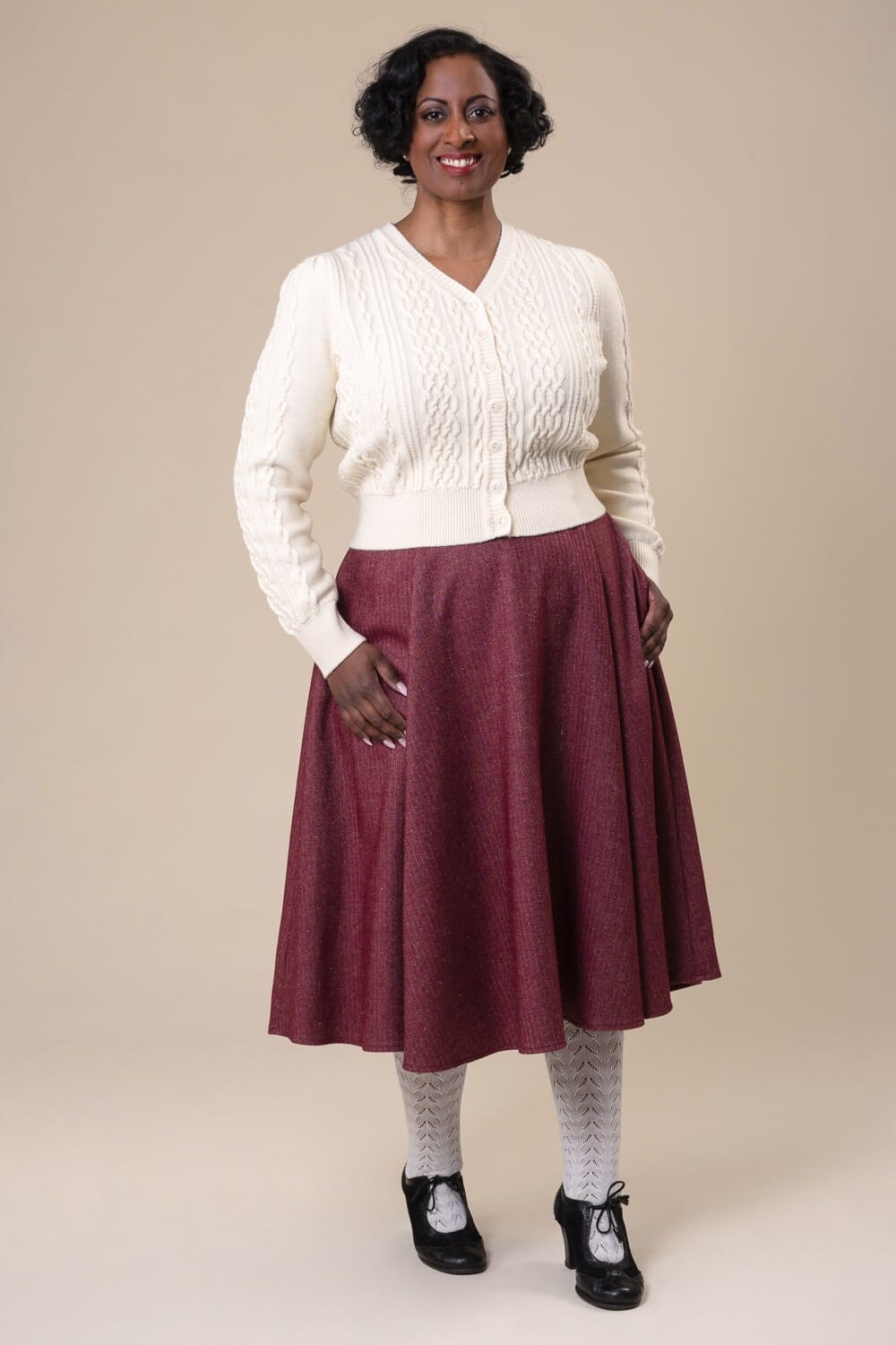 Ice Breaker Cardigan in natural white from Emmy Design