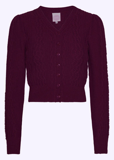 Ice Breaker Cardigan i 'plum' cardigan Emmy Design 