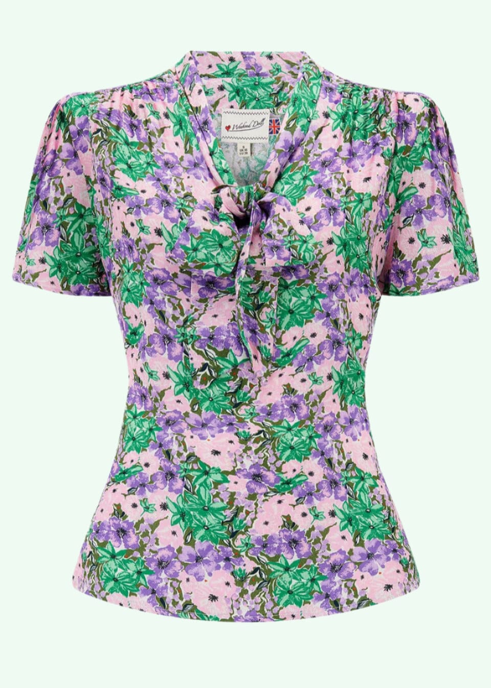 Ingrid bindesløjfe bluse i 'spring garden' print bluse Weekend Doll 