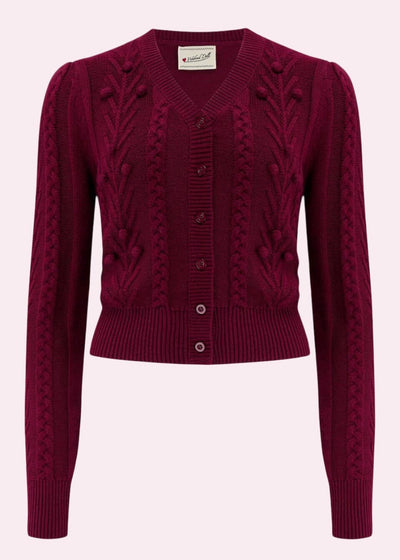 Judy Cardigan i bordeaux cardigan Weekend Doll 