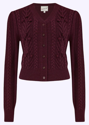 Judy Cardigan i burgundy cardigan Weekend Doll 
