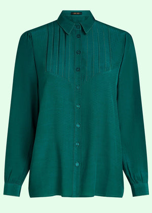 Karen Blouse Petroleuom Blå King Louie 