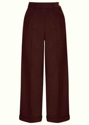 Klassiske højtaljede bukser i brun bukser Weekend Doll 