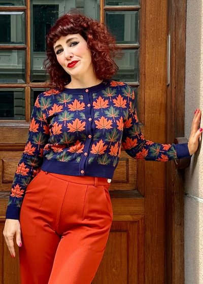 Klassiske højtaljede bukser i rust bukser Weekend Doll 