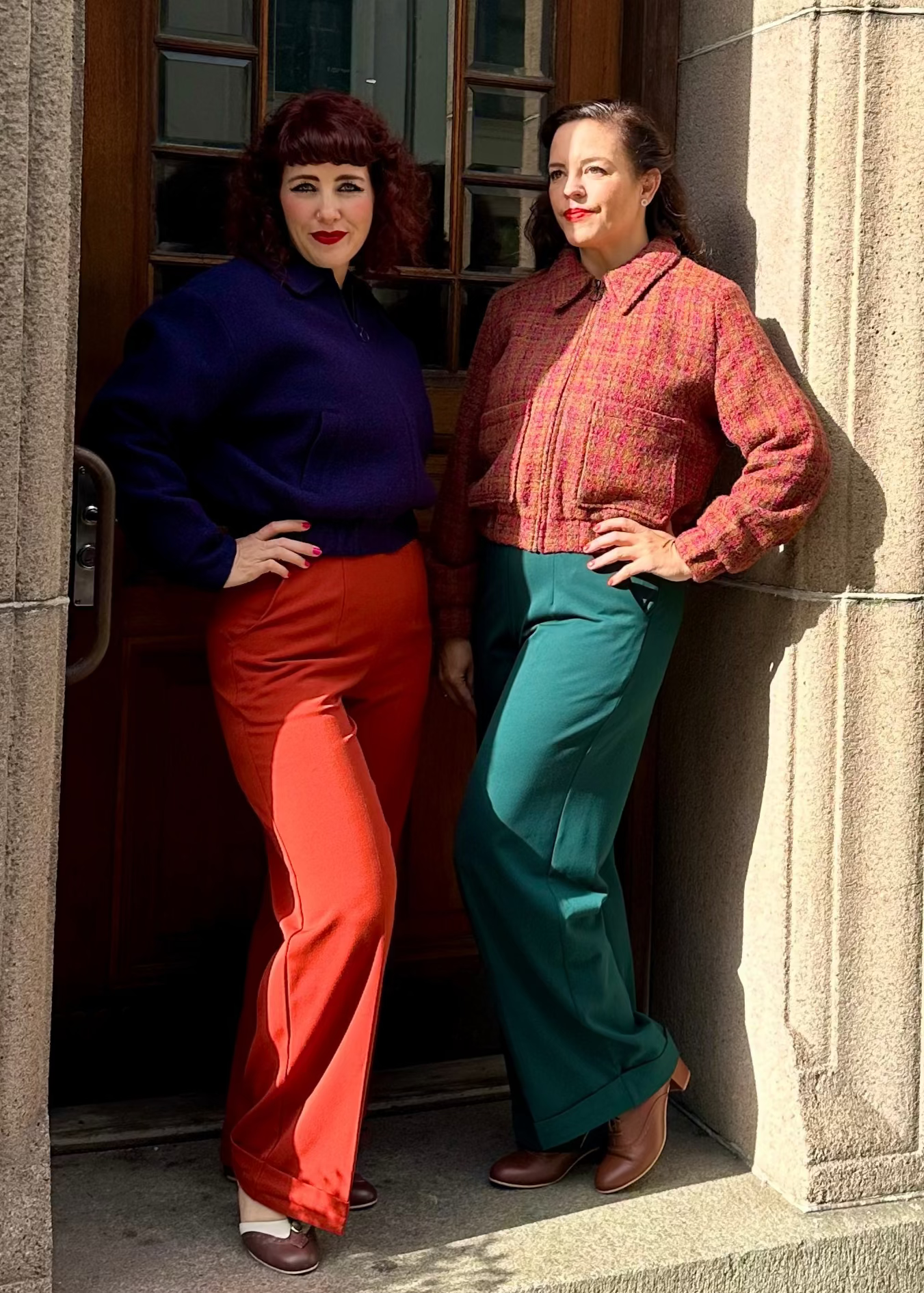 Klassiske højtaljede bukser i rust bukser Weekend Doll 