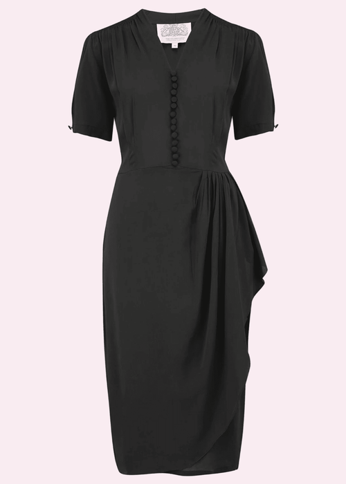 Mabel 1940s dress - black