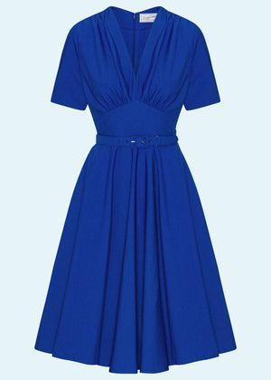cobalt blue dress short La Femme Cut-Out Short Blue Homecoming Dress -PromGirl Royal Blue / 2