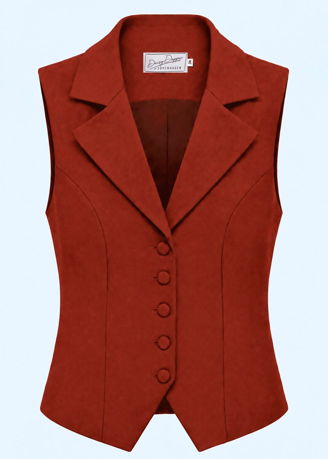 Marlene vest - rust rød vest Daisy Dapper 