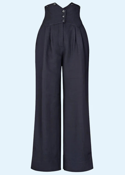 Miss Fancy Pants Slacks i navy bukser Emmy Design 